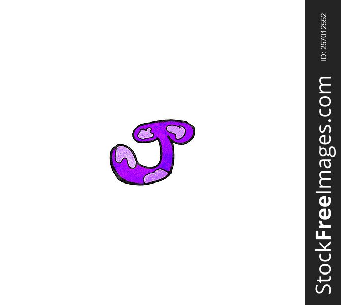 child\'s drawing of the letter j