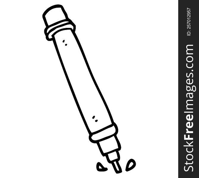 line drawing cartoon marker pen