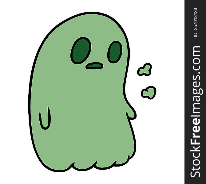 Cartoon Of A Kawaii Cute Ghost
