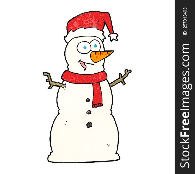 Textured Cartoon Snowman