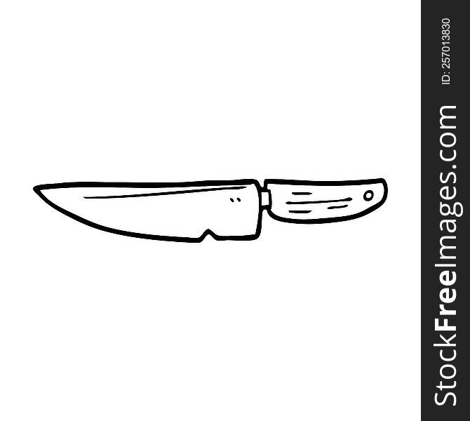 line drawing cartoon kitchen knife