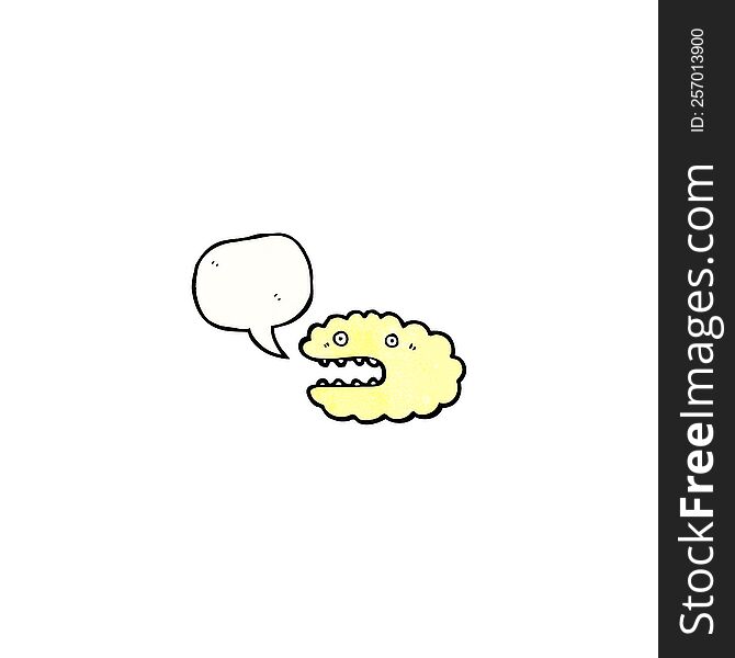 funny cartoon cloud with speech bubble