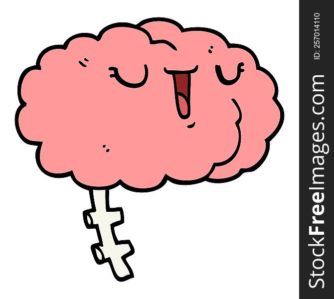 happy cartoon brain