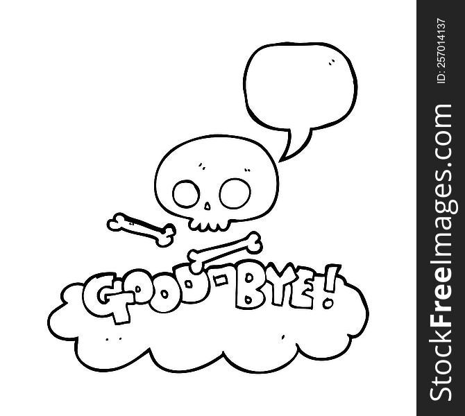 Speech Bubble Cartoon Good-bye Symbol