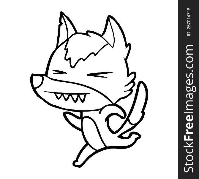 angry wolf running. angry wolf running