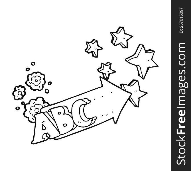 Black And White Cartoon ABC Symbol