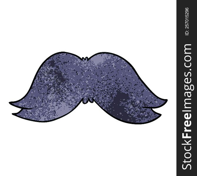 Textured Cartoon Doodle Of A Mans Moustache