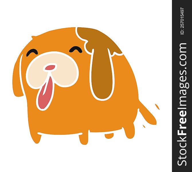 cartoon illustration kawaii of a cute dog. cartoon illustration kawaii of a cute dog