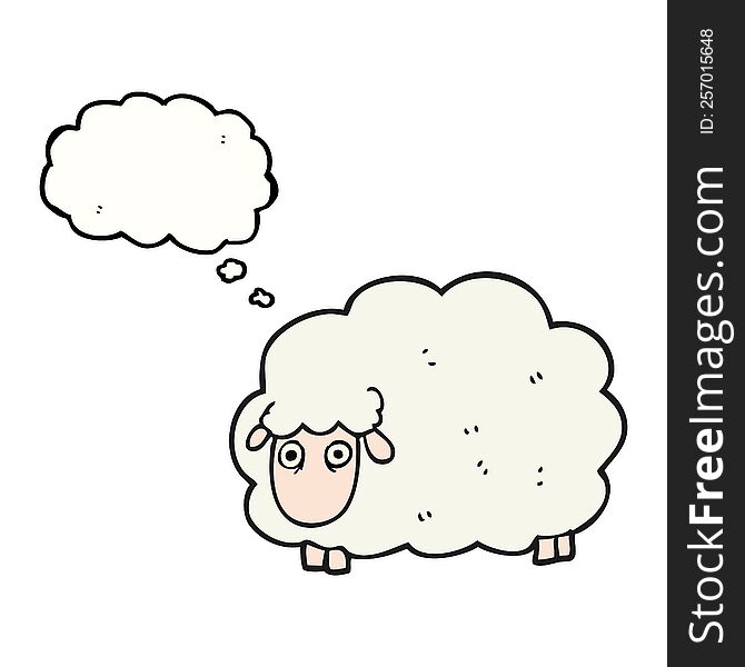 Thought Bubble Cartoon Farting Sheep