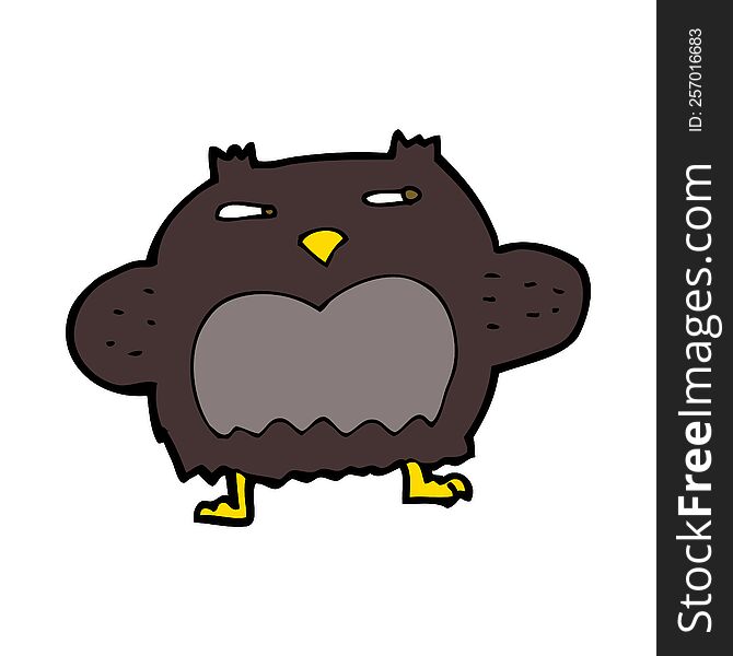 cartoon suspicious owl