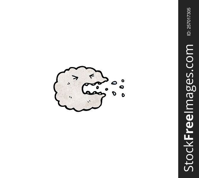 Cartoon Sneezing Cloud