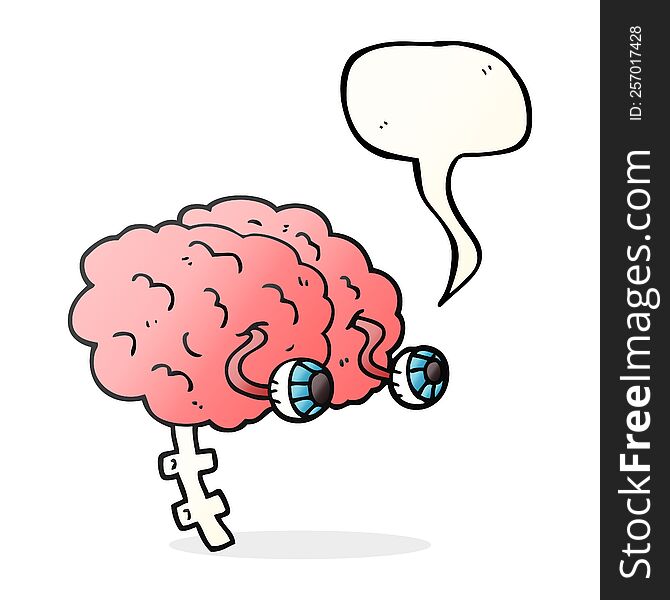 Speech Bubble Cartoon Brain