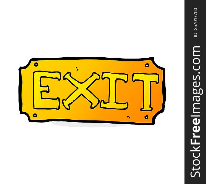 Cartoon Exit Sign