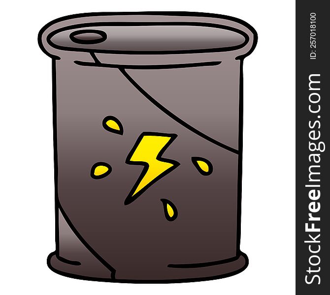 gradient shaded quirky cartoon barrel of fuel. gradient shaded quirky cartoon barrel of fuel