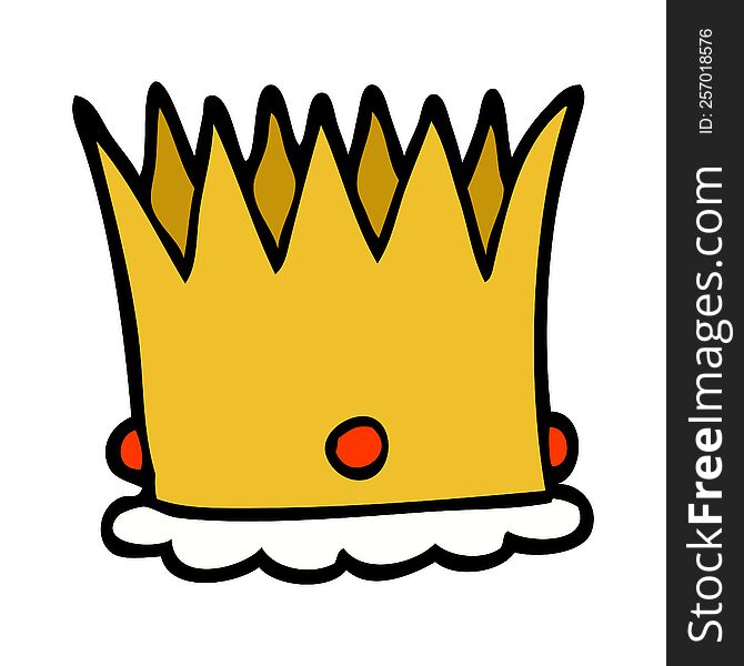 Cartoon Doodle Royal Crown