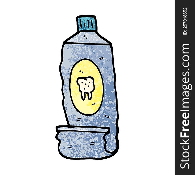 grunge textured illustration cartoon toothpaste