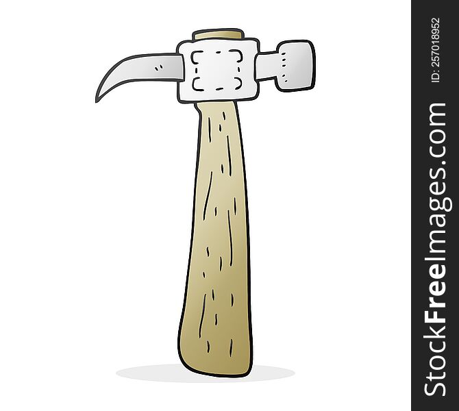 freehand drawn cartoon hammer