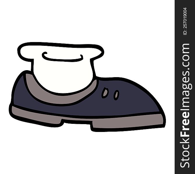 Cartoon Doodle Shoe With Sock