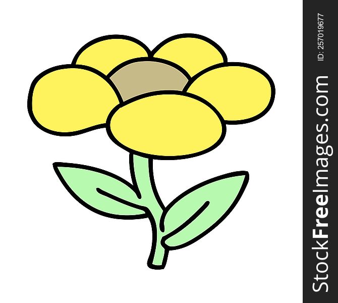 cartoon flower growing