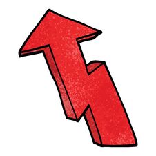 Free Cartoon Doodle Growth Arrow Royalty Free Stock Photography - 257021927