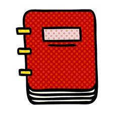Comic Book Style Cartoon Note Book Royalty Free Stock Photo