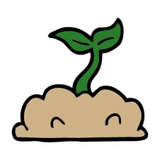 Free Cartoon Growing Seedling Royalty Free Stock Photography - 257027637