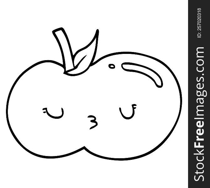 cartoon cute apple