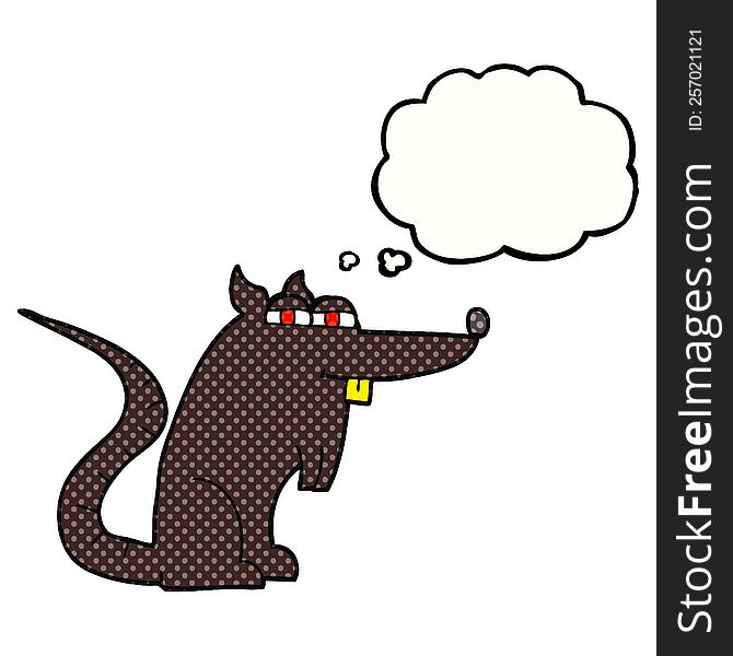 Thought Bubble Cartoon Evil Rat