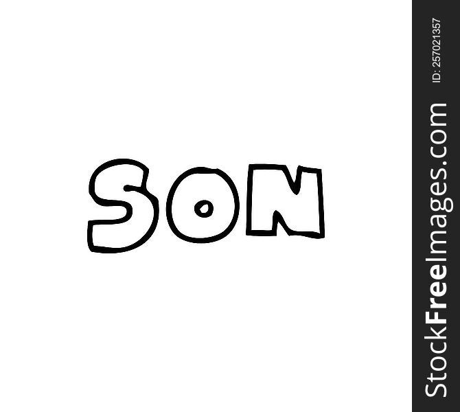 cartoon word son