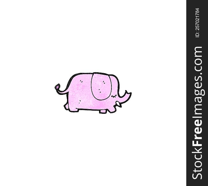 Cartoon Pink Elephant