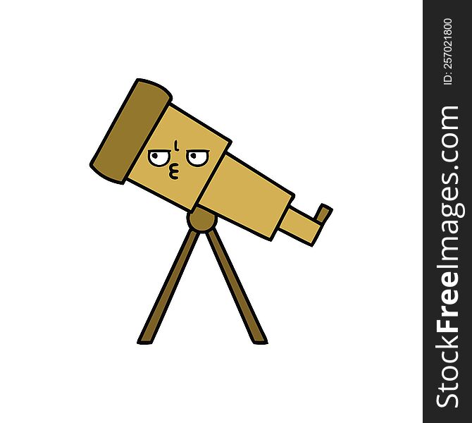 cute cartoon telescope
