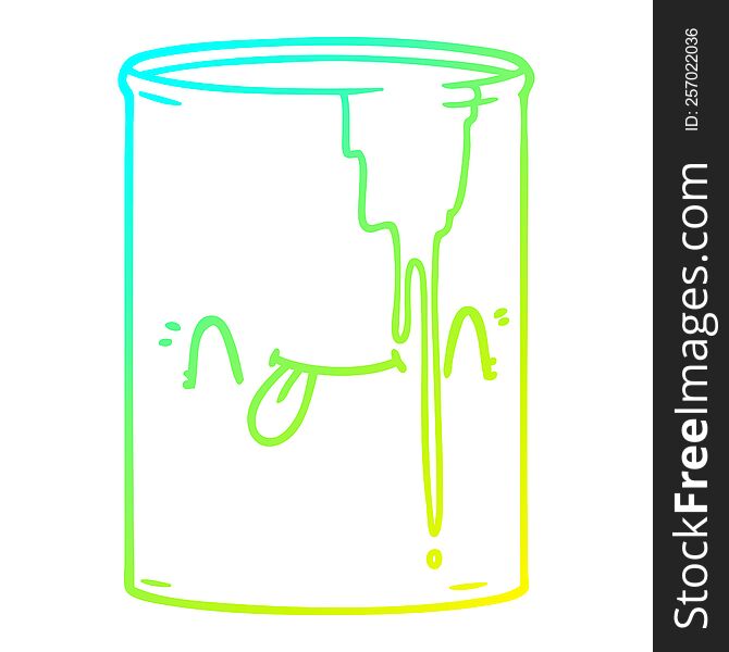 Cold Gradient Line Drawing Cartoon Toxic Waste