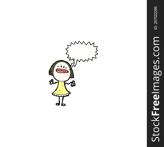 Shouting Woman With Speech Bubble