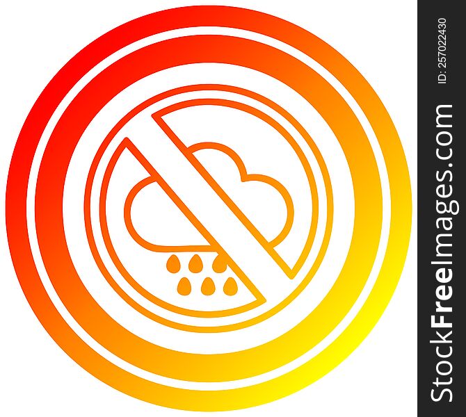 no bad weather circular icon with warm gradient finish. no bad weather circular icon with warm gradient finish