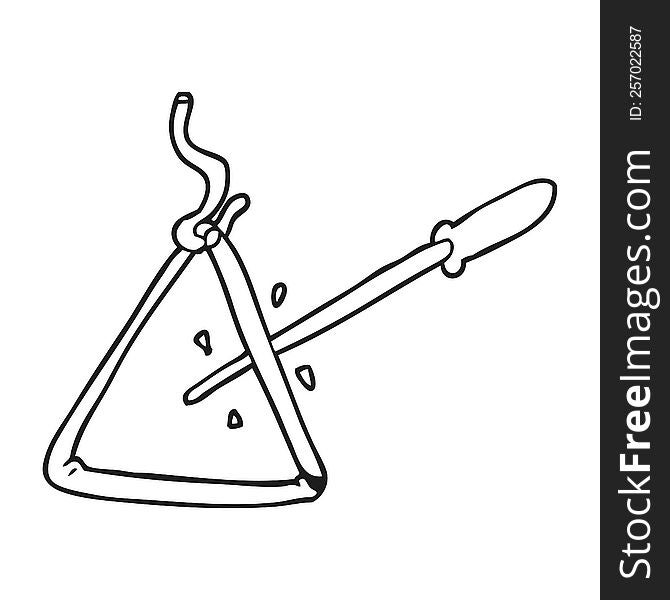 black and white cartoon triangle