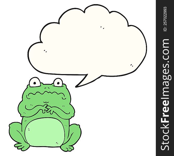 Speech Bubble Cartoon Funny Frog