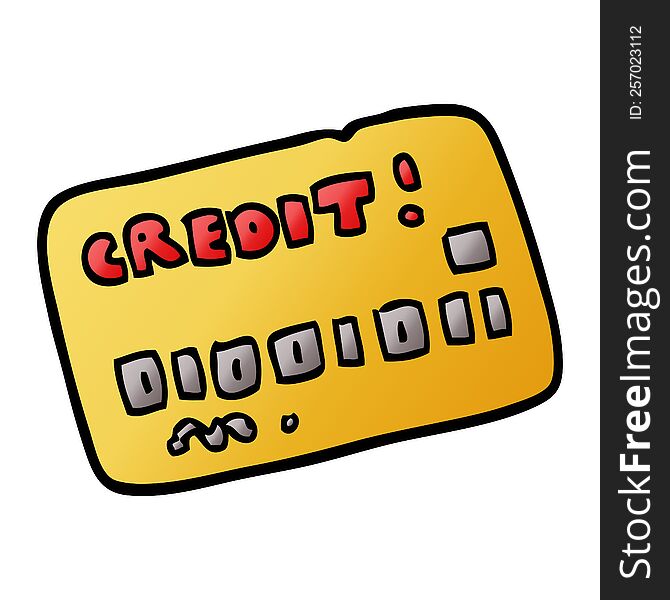 Cartoon Doodle Credit Card