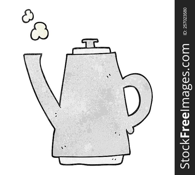 Textured Cartoon Coffee Kettle