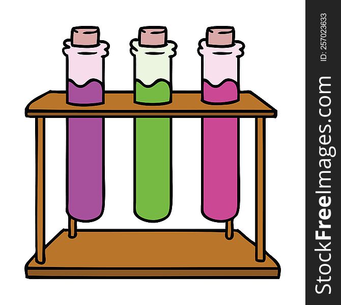 Cartoon Doodle Of A Science Test Tube