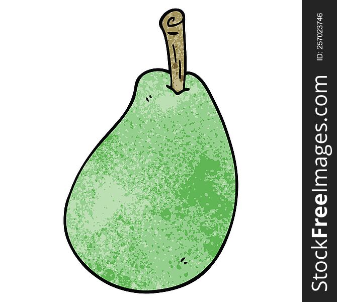 Cartoon Doodle Fresh Pear