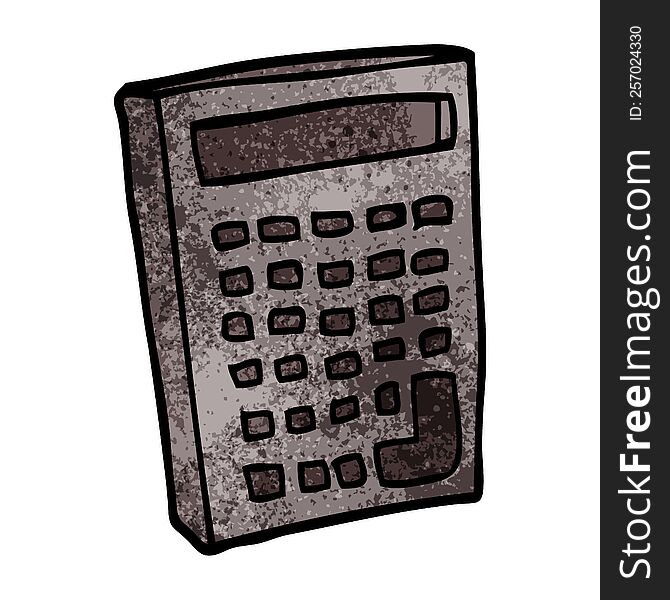 cartoon doodle of a calculator