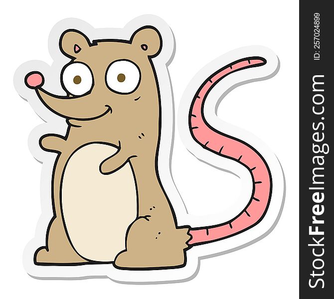 sticker of a cartoon mouse