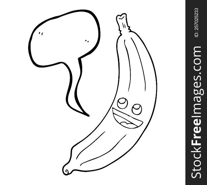 Speech Bubble Cartoon Banana