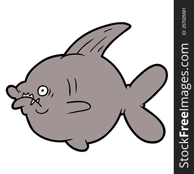 cartoon ugly fish. cartoon ugly fish