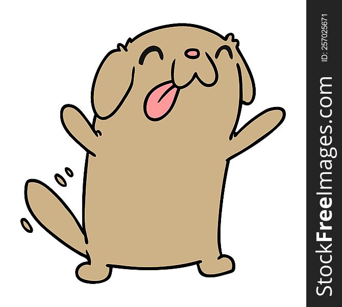 Cartoon Kawaii Of A Cute Dog