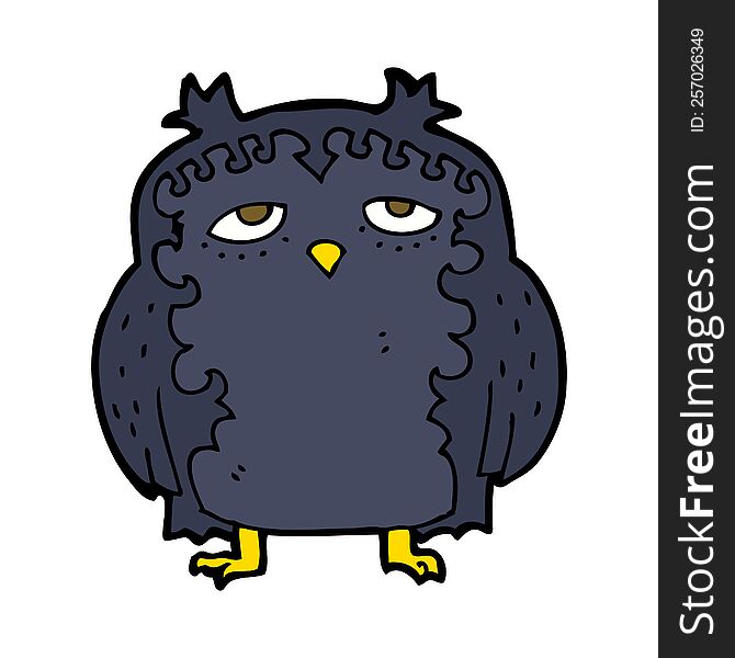 cartoon wise old owl