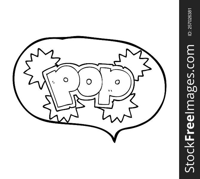 Speech Bubble Cartoon Pop Explosion Symbol