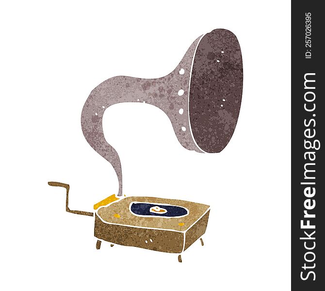 cartoon gramophone