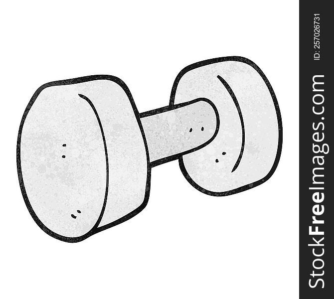 freehand textured cartoon dumbbell