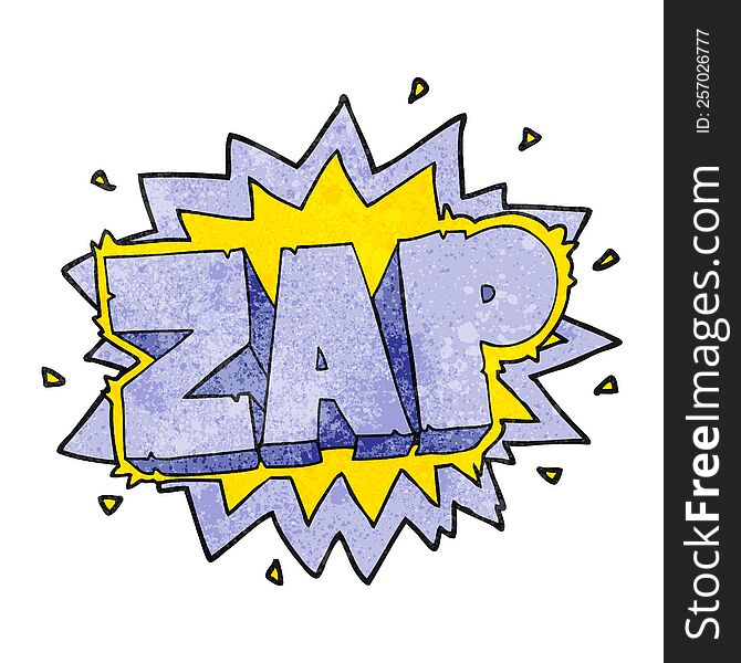 happy freehand texture cartoon zap explosion sign